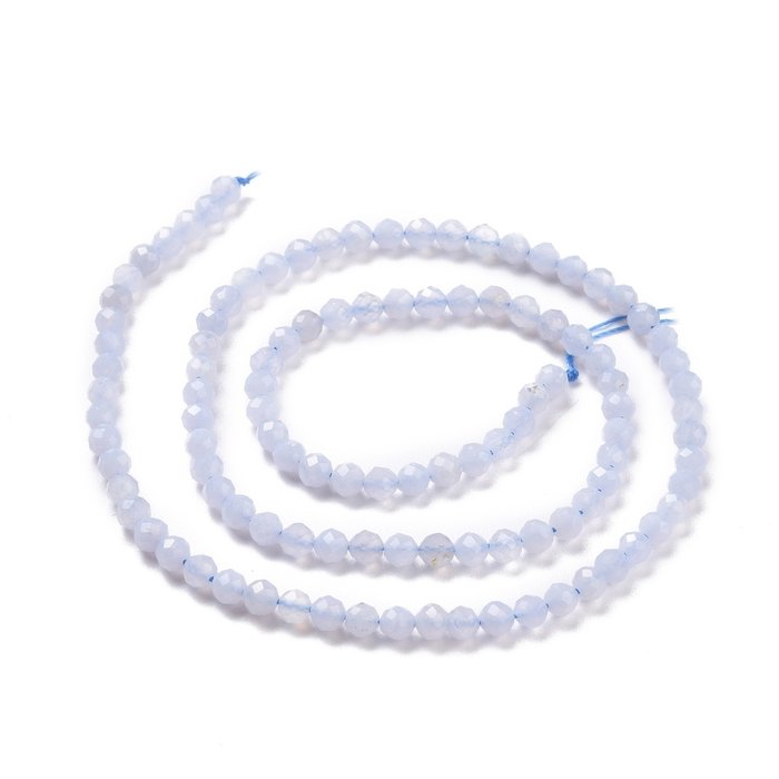 Natural Blue Lace Agaat Edelsteen Facetkralen 3.5~4mm, streng 100 stuks