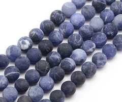 Natural Frosted Sodaliet Edelsteen Kralen 4mm, streng 86 stuks