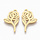 Stainless Steel Charm Rose Golden 19x12mm