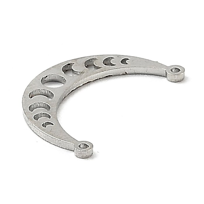 Stainless Steel Tussenzetsel Maanfasen Zilver 14x21.5mm