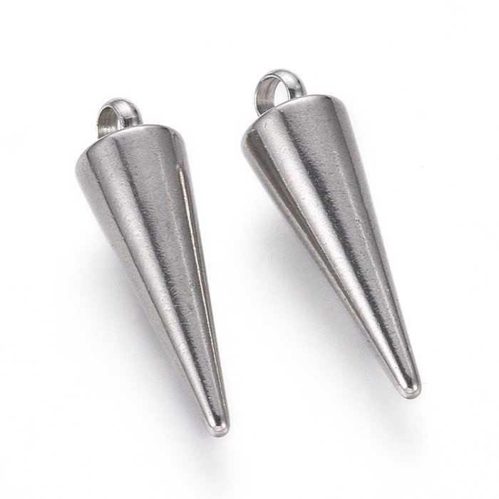 Stainless Steel Bedel Pendel Spike Silver 18x5mm