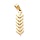 Stainless Steel Charm Feather Gold Plated 25.5x7mm
