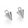 Stainless Steel  Charm Pendulum Spike Silver 8.5x6mm