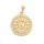 Stainless Steel Charm Patterns with Heart Gold Plated 28.5x25mm