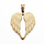 Stainless Steel Charm Angel Wings Golden 26.5x22mm