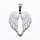 Stainless Steel Charm Angel Wings Silver 26.5x22mm