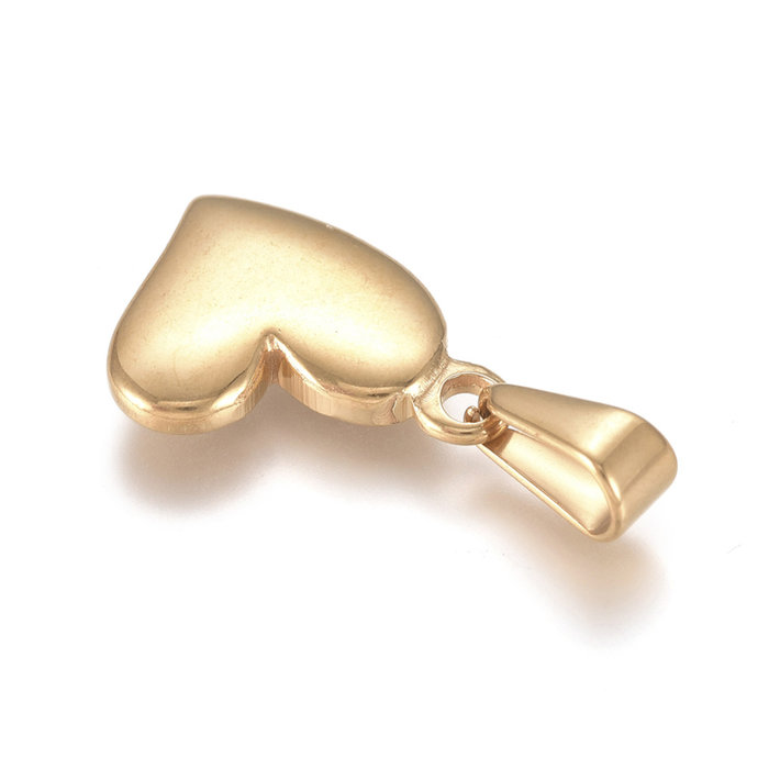 5345 Stainless Steel Charm Heart Gold Plated 18x13mm