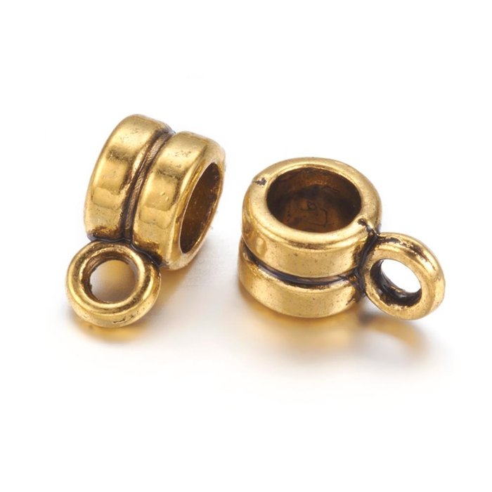 20 stuks Tibetaanse Kraal met Oog 4x6mm Gold Plated Nikkelvrij