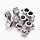 10 pieces Tibetan Bail Beads 8.5x6mm Antique Silver Nickel