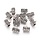 10 pieces Tibetan Bail Beads 13x12x8mm Antique Silver Nickel