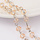 Beaded Chain with Faceted Glassbeads Topaz Shine 8x6mm, 1 meter