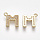 Initial Charm with Cubic Zirconia 10x9mm Letter M