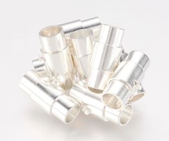 2 stuks Magneetsluiting Zilver 15x7mm