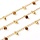 Beaded Chain with Faceted Tiger Eye Gemstone Beads 6x3mm, 1 meter