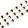 Beaded Chain with Faceted Glassbeads Black 4mm, 1 meter