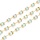 Beaded Chain with Faceted Glassbeads Turquoise 4mm, 1 meter