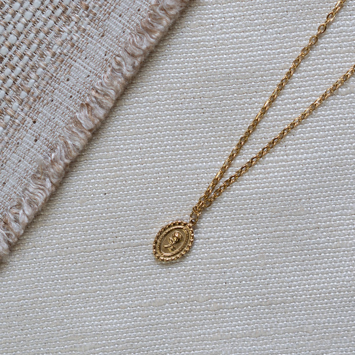 Stainless Steel Charm Rose Gold Plated 13.5x8.5mm