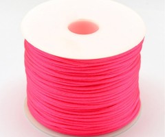 5 meter Satincord 1mm Neon Pink