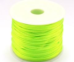 5 meter Satijnkoord 1mm Neon Groen