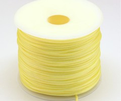 5 meter Satijnkoord 1mm Licht Geel