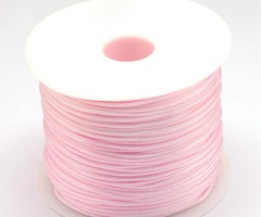 5 meter Satijnkoord 1mm Licht Roze