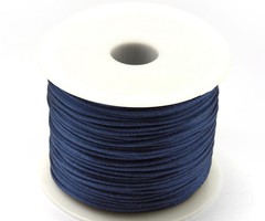 5 meter Satijnkoord 1mm Donker Blauw