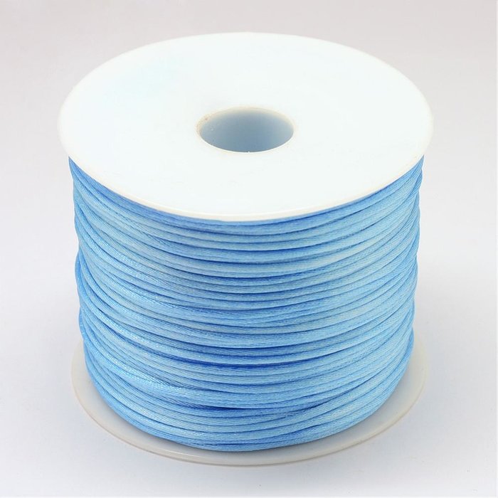 Satincord 1mm Sky Blue, 5 meter