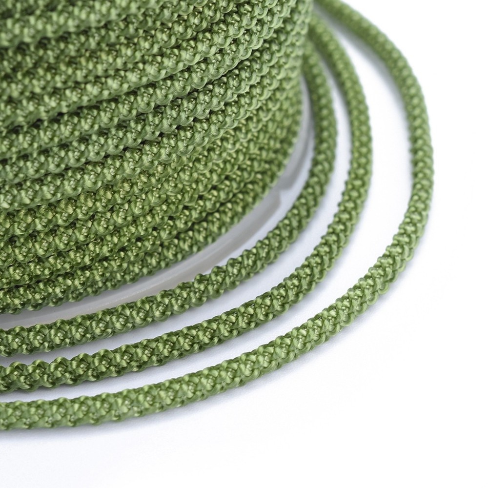 Makkelijker maken lexicon Ass Gekleurd Koord 3mm voor Sieraden Maken Olijf Groen - Beads & Basics