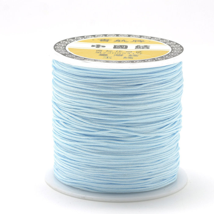 5 meter Macramedraad 0.8mm Licht Blauw