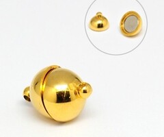 3 pieces Stainless Steel Magnetic Clasp Golden 15x10mm