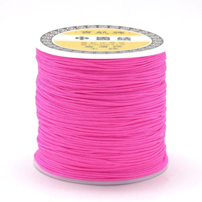 5 meter Macrame Cord 0.8mm Neon Pink