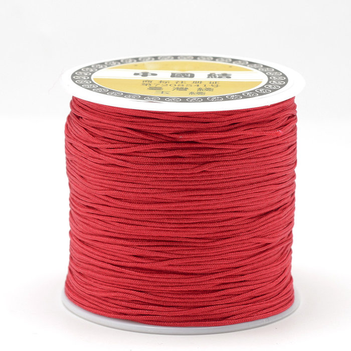5 meter Macramedraad 0.8mm Rood