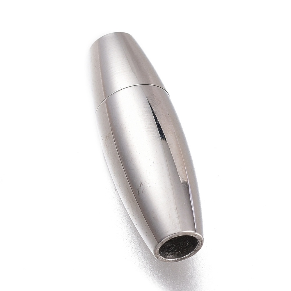 Stainless Steel Magneetsluiting Zilver 15x7mm voor 4mm Koord