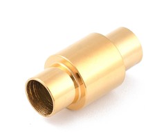 Stainless Steel Magnetic Clasp for 6mm Cord Gold Plated 20x10mm