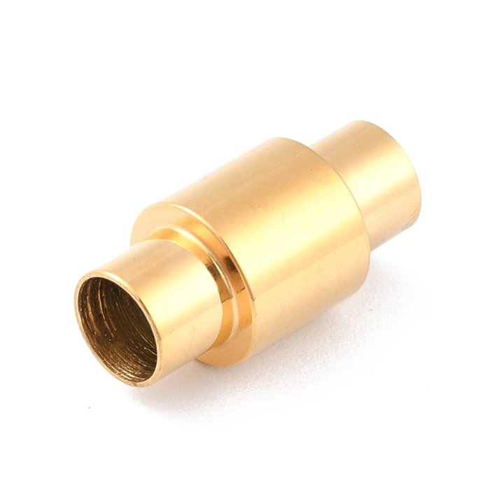 Stainless Steel Magneetsluiting voor 6mm Koord Gold Plated 20x10mm