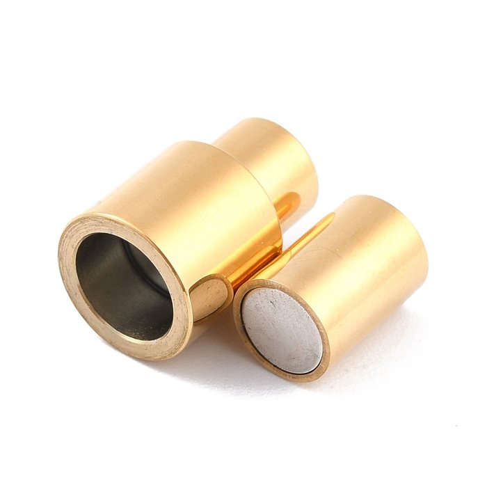 Stainless Steel Magneetsluiting voor 6mm Koord Gold Plated 20x10mm