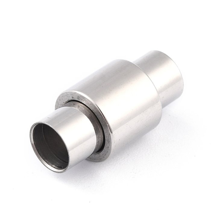 Stainless Steel Magnetic Clasp for 6mm Cord Silver 20x10mm