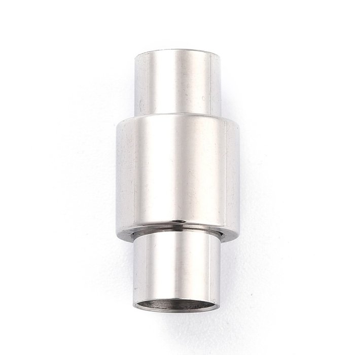 Stainless Steel Magnetic Clasp for 6mm Cord Silver 20x10mm