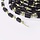 Beaded Chain with Glassbeads Black 4.5x3x3mm, 1 meter