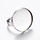 Adjustable Stainless Steel Ring 18mm, fits 20~20.5mm Cabochon