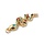 Luxe Bedel met Zirkonia 18k Gold Plated Slang 38.5x12mm