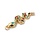 Luxurious Charm with Zirconia 18k Gold Plated Snake 38.5x12mm