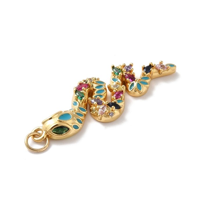 Luxurious Charm with Zirconia Snake 38.5x12mm