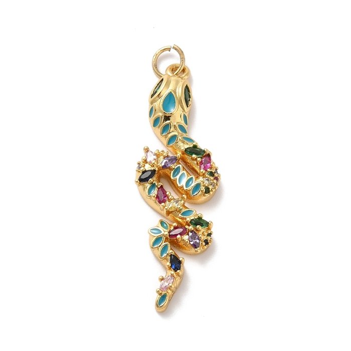 Luxurious Charm with Zirconia Snake 38.5x12mm