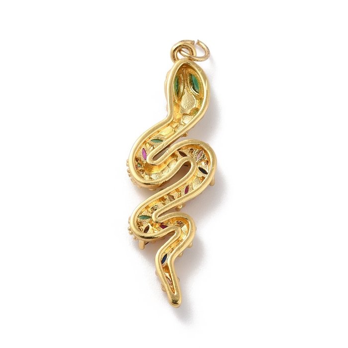 Luxurious Charm with Zirconia Snake 38.5x12mm