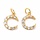 Luxurious Charm Moon with Zirconia 12x9.5mm