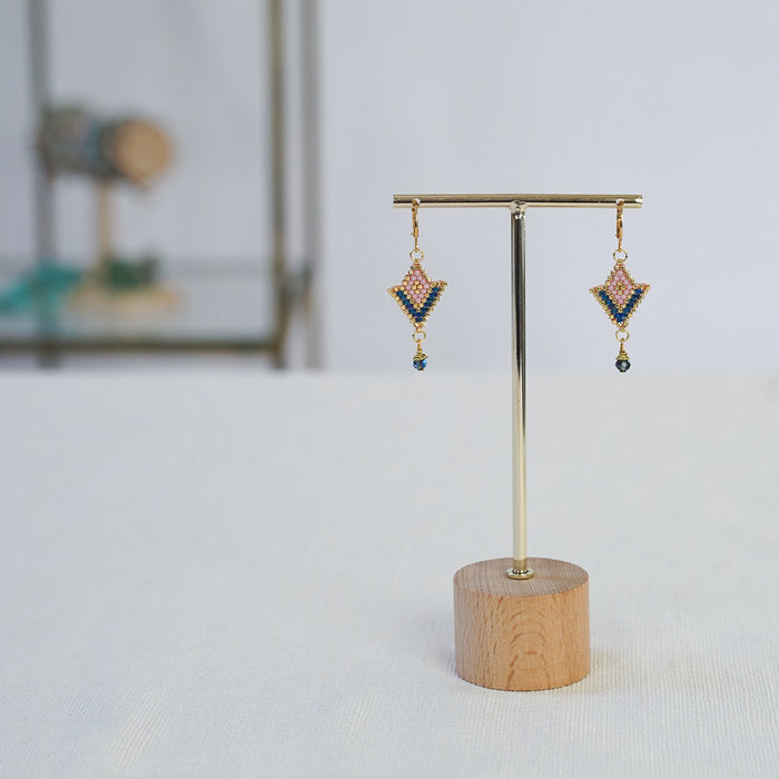 Brick stitch earrings with Miyuki beads Inspi481