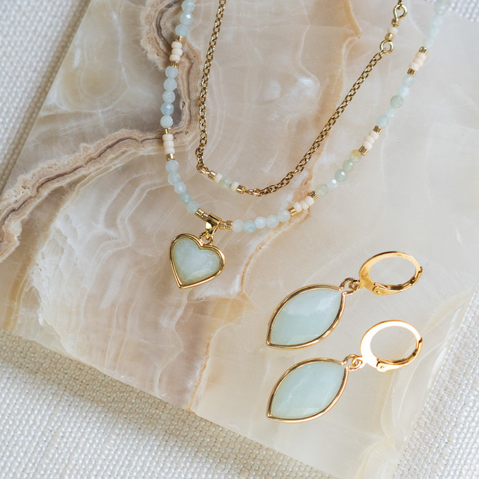 Jewellery set with Amazonite 484