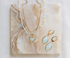 Jewellery set with Amazonite