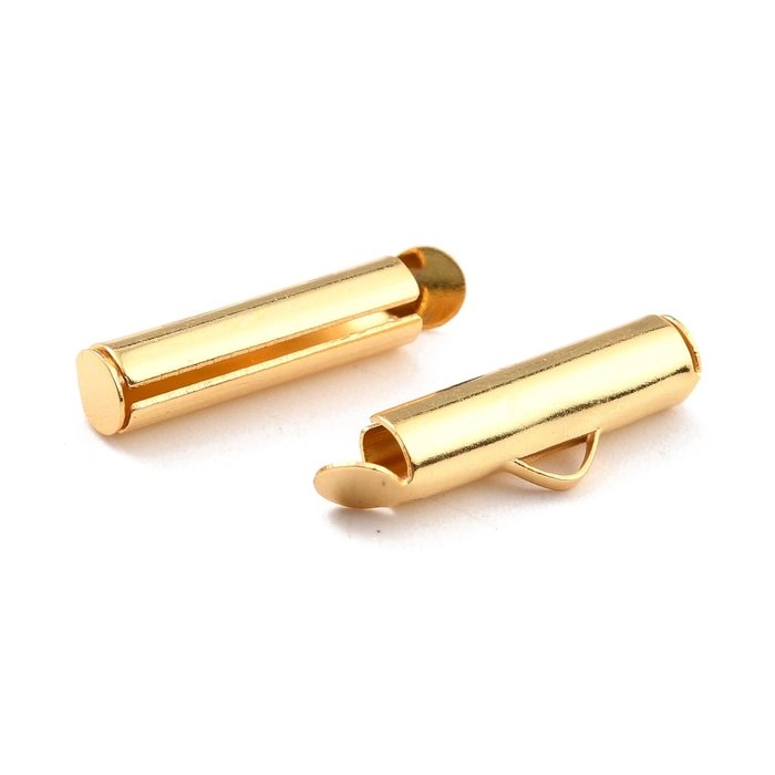 Stainless Steel End Cap for Loombracelets 19x6mm,  8 pieces